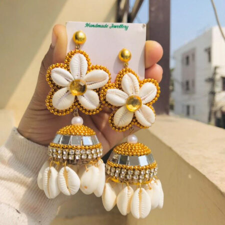 Shell Flower Jhumka