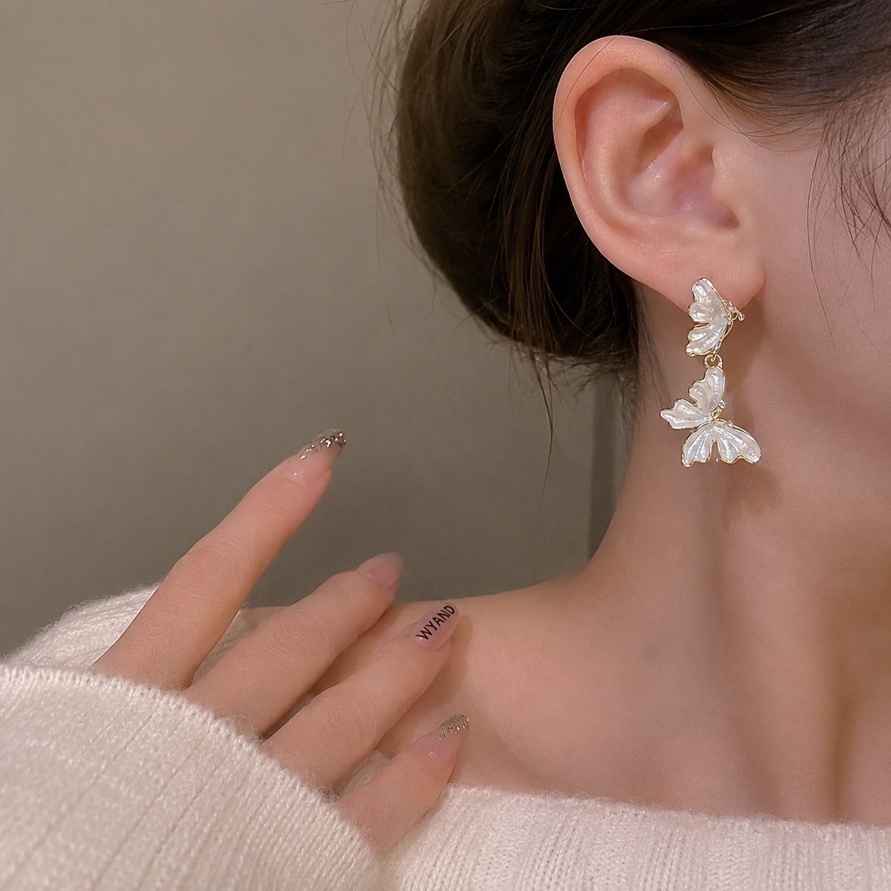 Butterfly dream ~ white anti tarnish
