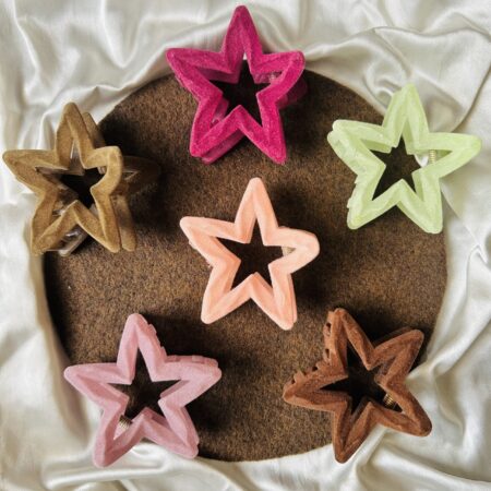 Star Velvet Claw Clips