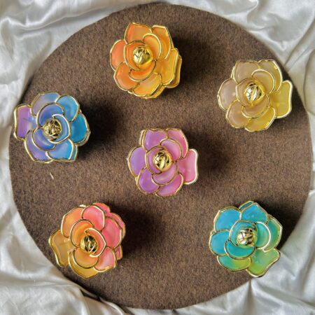 Rose flower Claw Clips