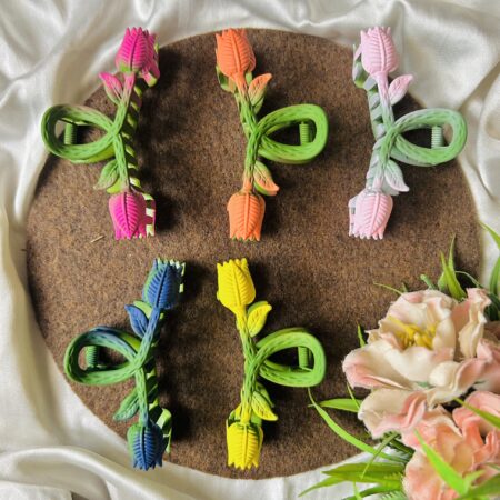 Tulip flower Claw Clips