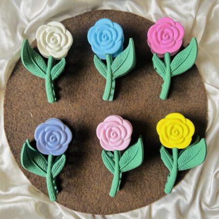 Rose Korean Claw Clips