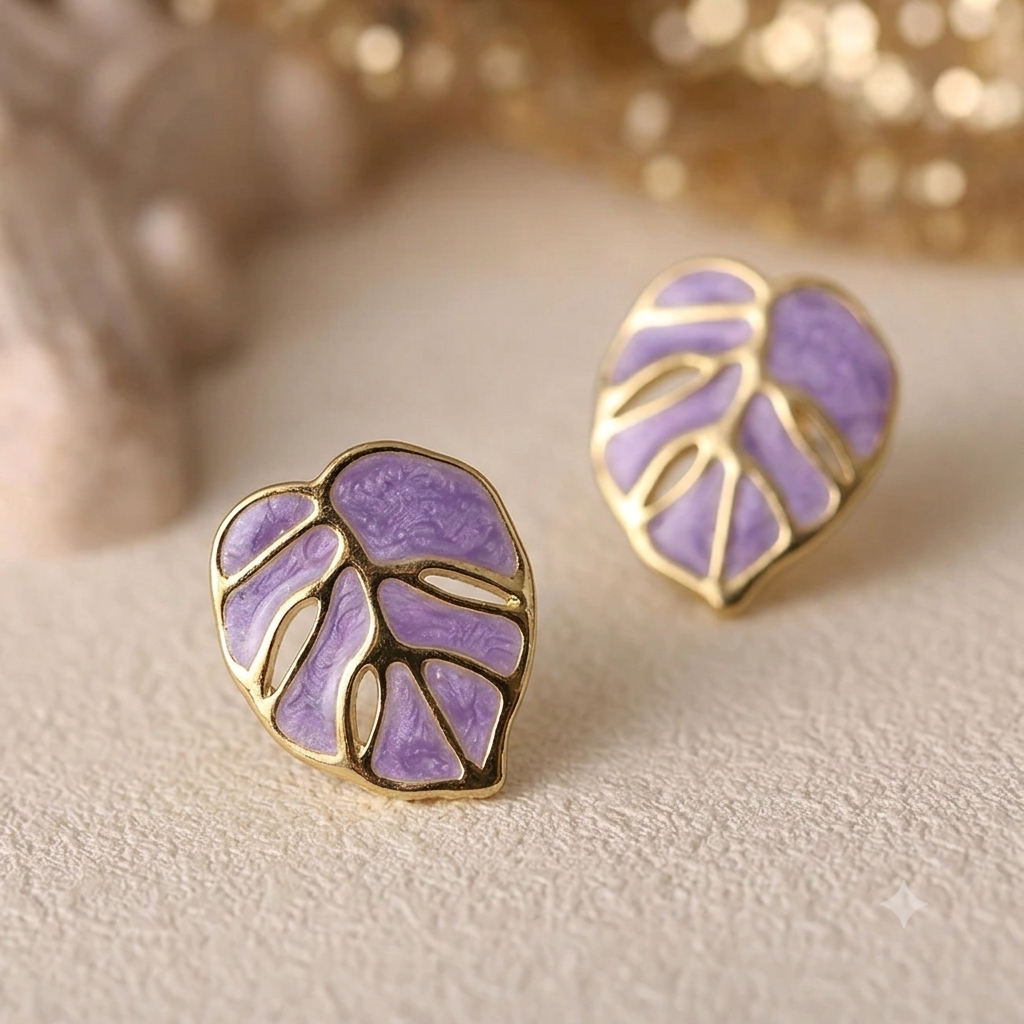 Leaf Studs ~ Korean style