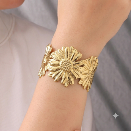 Daisy cuff ~ anti tarnish